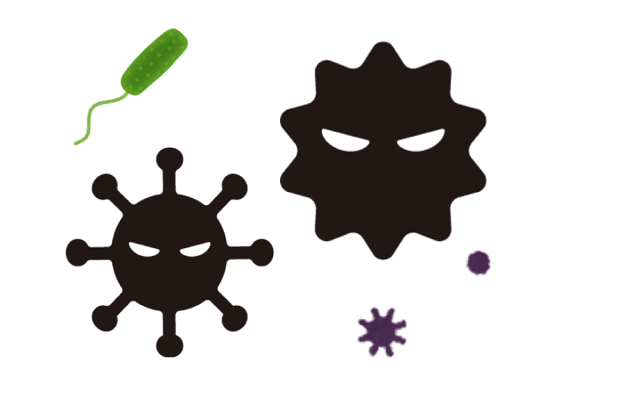 ヘルメット内部で雑菌・ウイルス繁殖